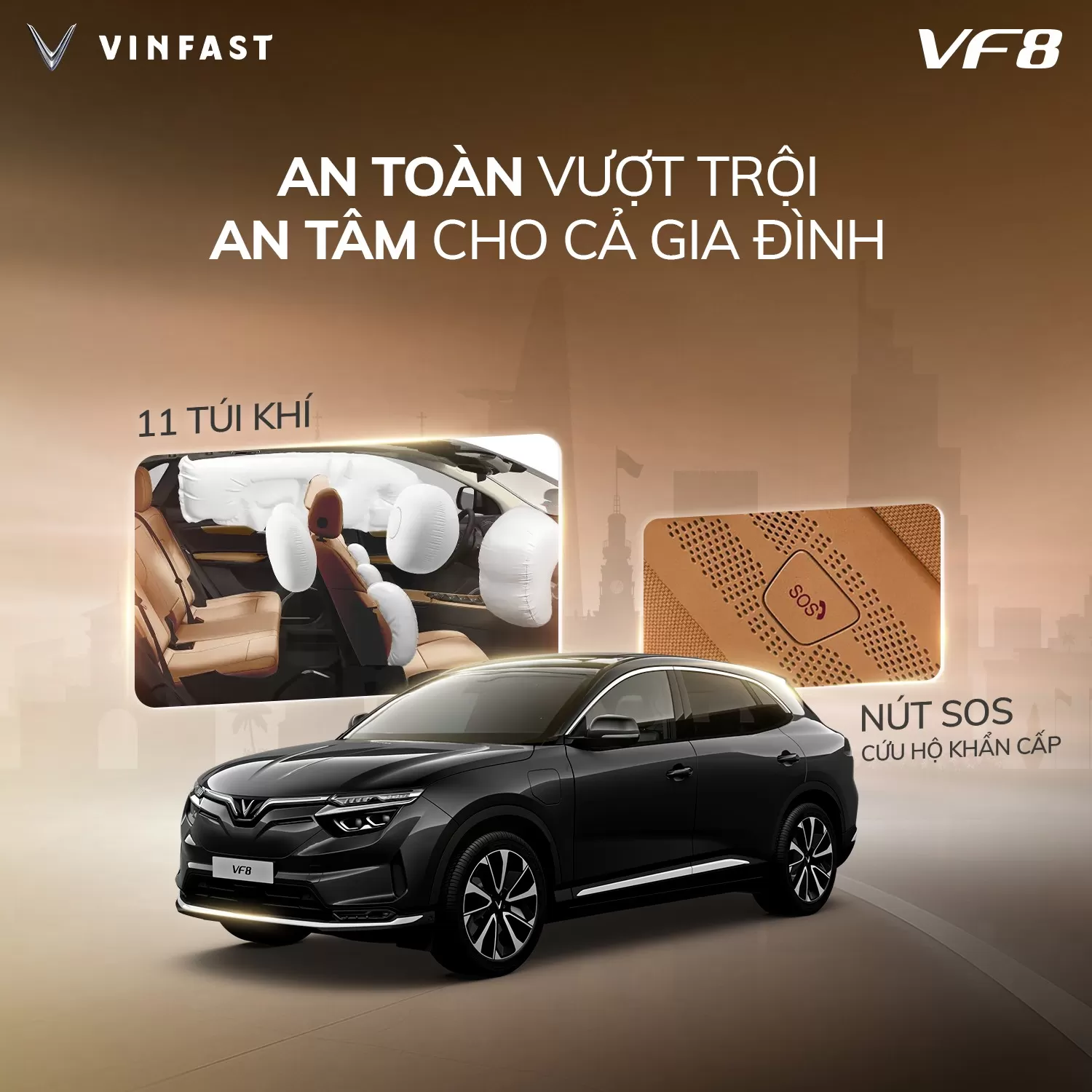 VF 8: AN TOÀN VƯỢT TRỘI, AN TÂM CHO CẢ GIA ĐÌNH