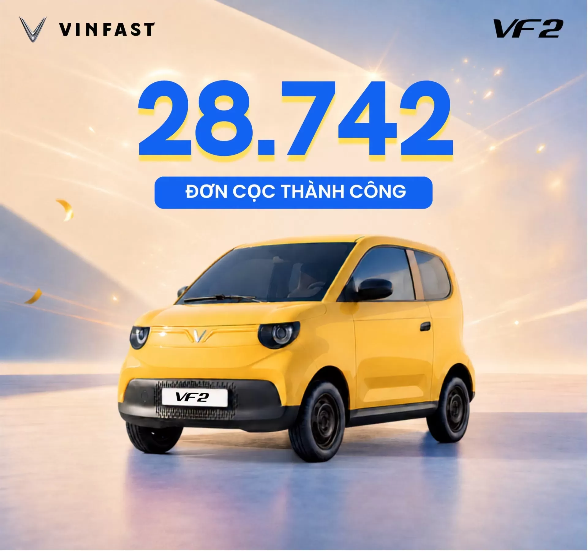 VinFast VF 2 Bùng Nổ Với 28.742 Đơn Cọc Chỉ Sau 3 Ngày Vàng Mở Bán