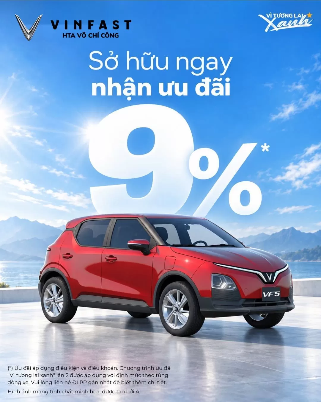 Sở Hữu VinFast VF 5 Hôm Nay – Nhận Ngay Ưu Đãi 9% 