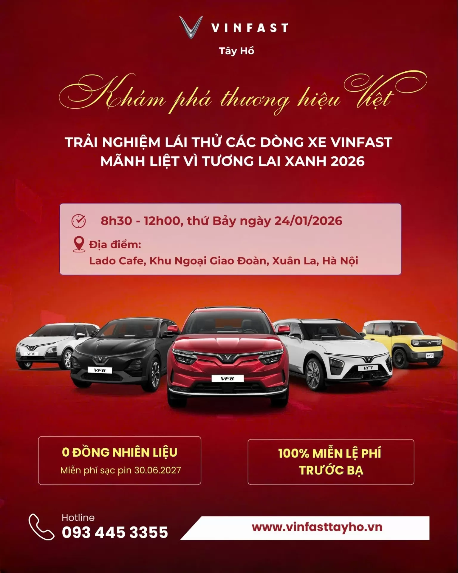 ? MÃNH LIỆT TINH THẦN VÌ TƯƠNG LAI XANH 2026 – TRẢI NGHIỆM LÁI THỬ CÁC DÒNG XE ĐIỆN VINFAS  ?